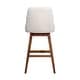 preview thumbnail 54 of 176, Amalie Upholstered Bar Stool, Swivel Counter Height Stool with Solid Wood Frame