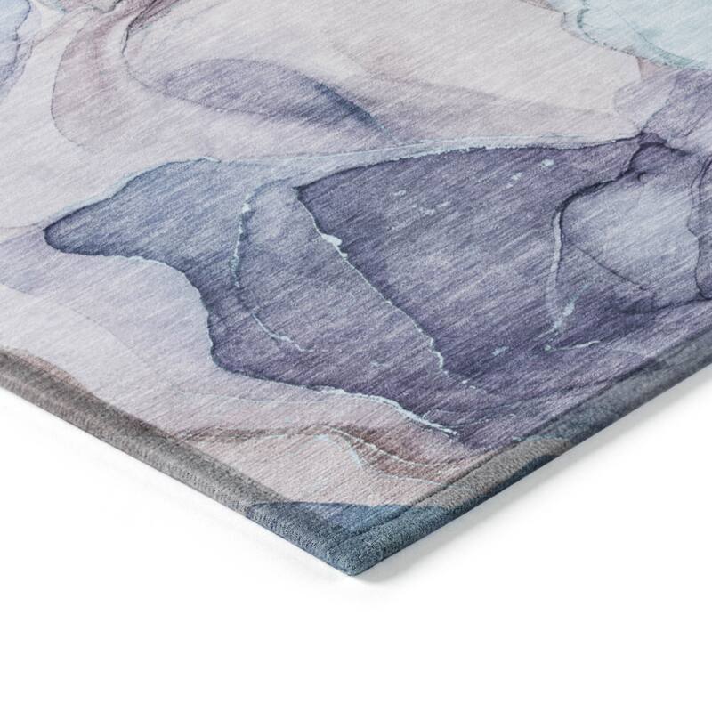 Dava Unique Abstract Weather Resistant Blended Style Outdoor Rug