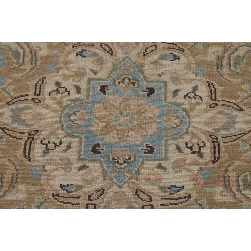 Traditional Mashad Persian Area Rug Hand-Knotted Wool Carpet - 9'7"x 12'3"