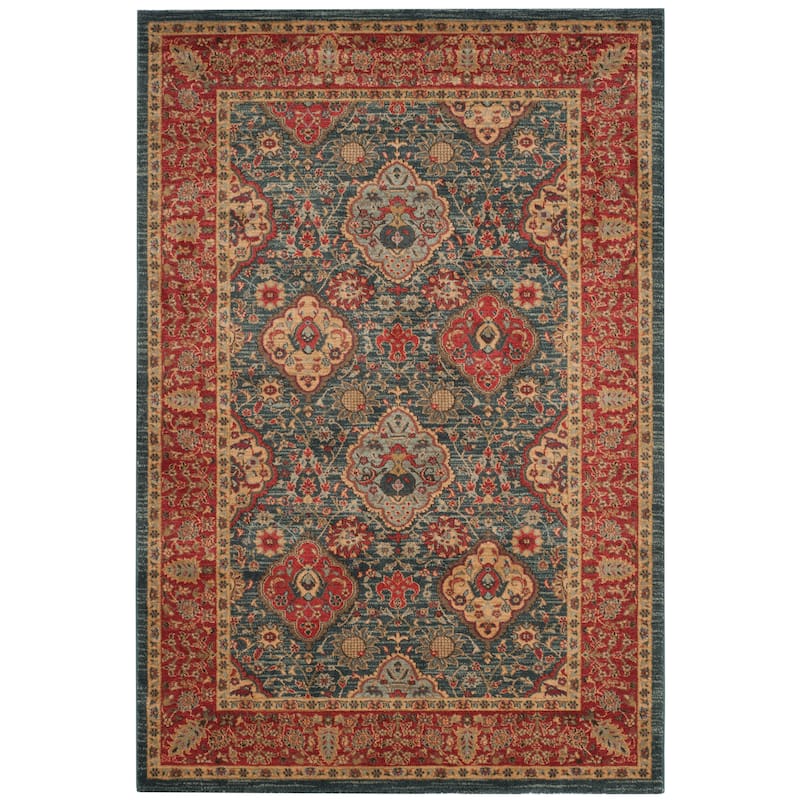 SAFAVIEH Mahal Jacquelyn Traditional Oriental Rug - 5'1" x 7'7" - Navy/Red