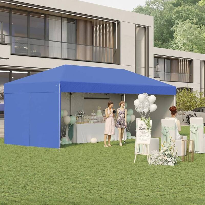 10X20 Pop Up Canopy Tent with 4 Sidewalls for Events, Parties, Camping