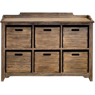 Uttermost Ardusin 48" Wide 6 Drawer Mahogany Wood Accent Cabinet