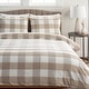 preview thumbnail 1 of 1, Annita Large Plaid Farmhouse Duvet Set King