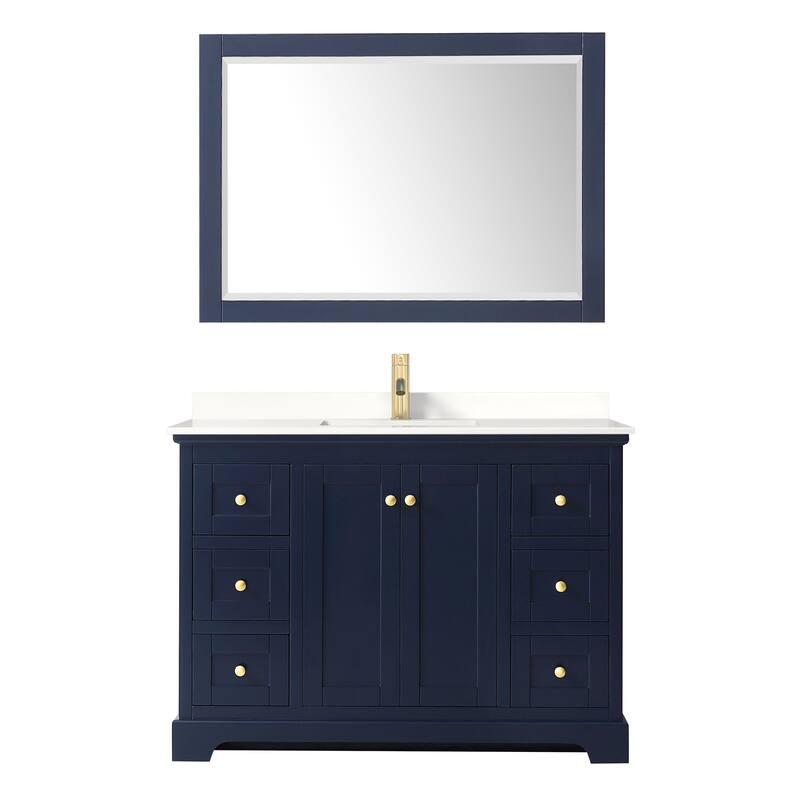 Wyndham Collection WCV232348S-QTZ-UNSM46 Avery 48" Free Standing