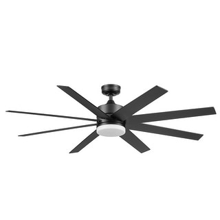 62" Honeywell Kildee Outdoor Ceiling Fan with Color Changing Light, Remote Control - 62 Inches