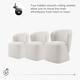 preview thumbnail 41 of 51, Spruce & Spring Kyle Morden Fabric Dining Room Chair with Casters Wrap-round Back