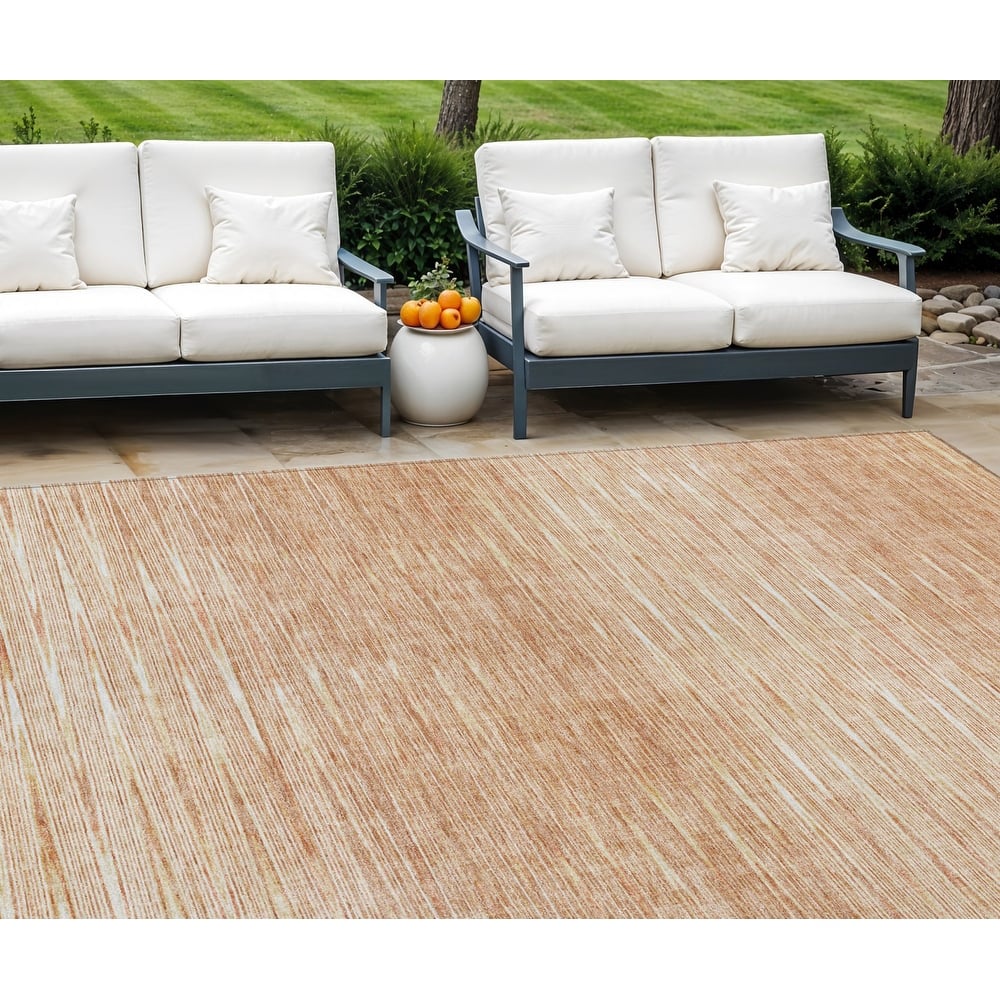 HomeRoots Abstract Transitional Rectangle Outdoor Rug