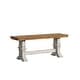 preview thumbnail 14 of 42, Eleanor Two-Tone Trestle Leg Wood Dining Bench by iNSPIRE Q Classic