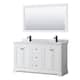 Option White, Black Trim, White Carrara Marble Top