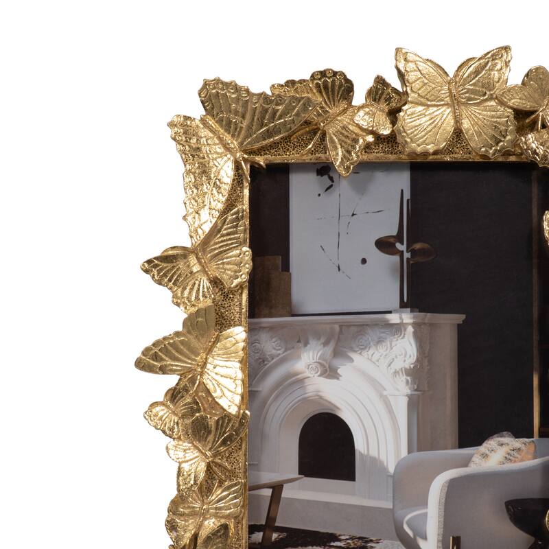 Resin Butterflies Decorative Photo Frame - Gold, 4x6 in.