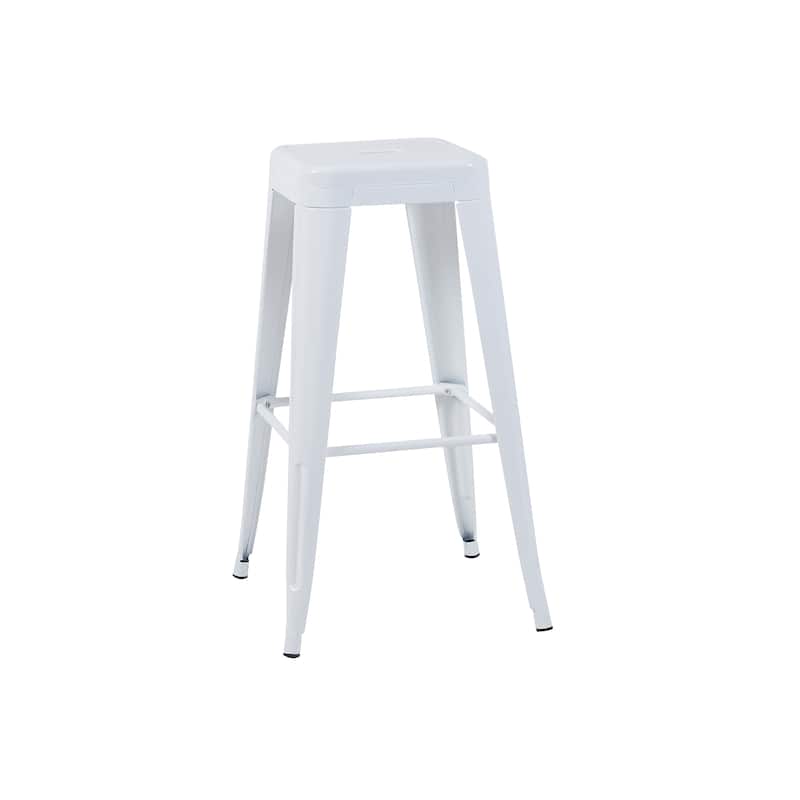 AC Pacific 30 Inch Industrial Stackable Metal BarStools Set of 2