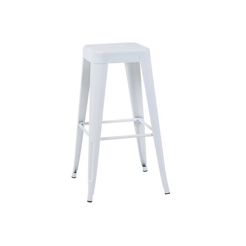 AC Pacific 30 Inch Industrial Stackable Metal BarStools Set of 4