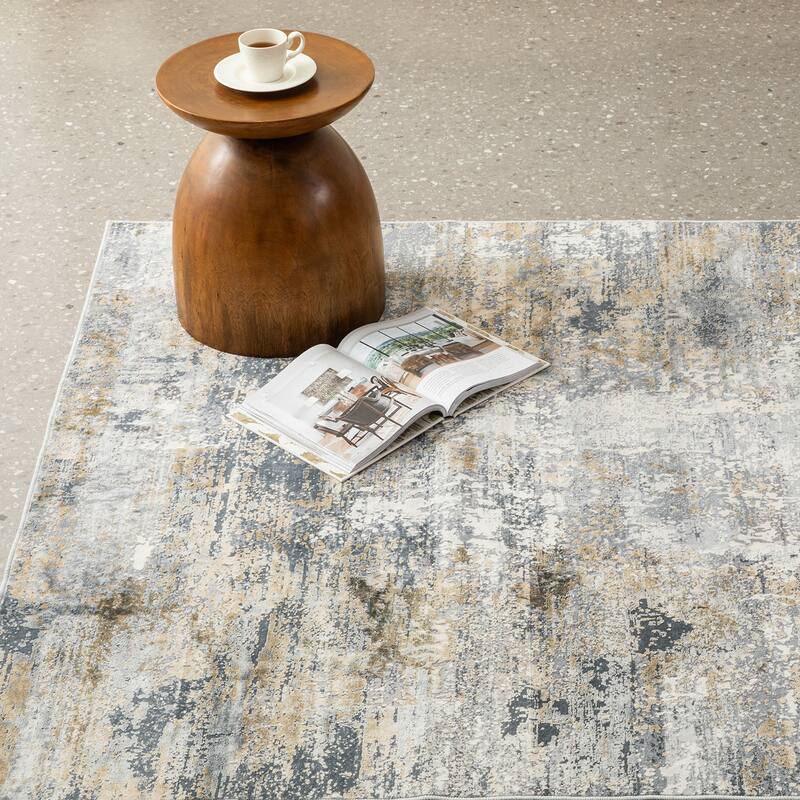 Glitzhome Modern Abstract Distressed Indoor/Outdoor Area Rugs