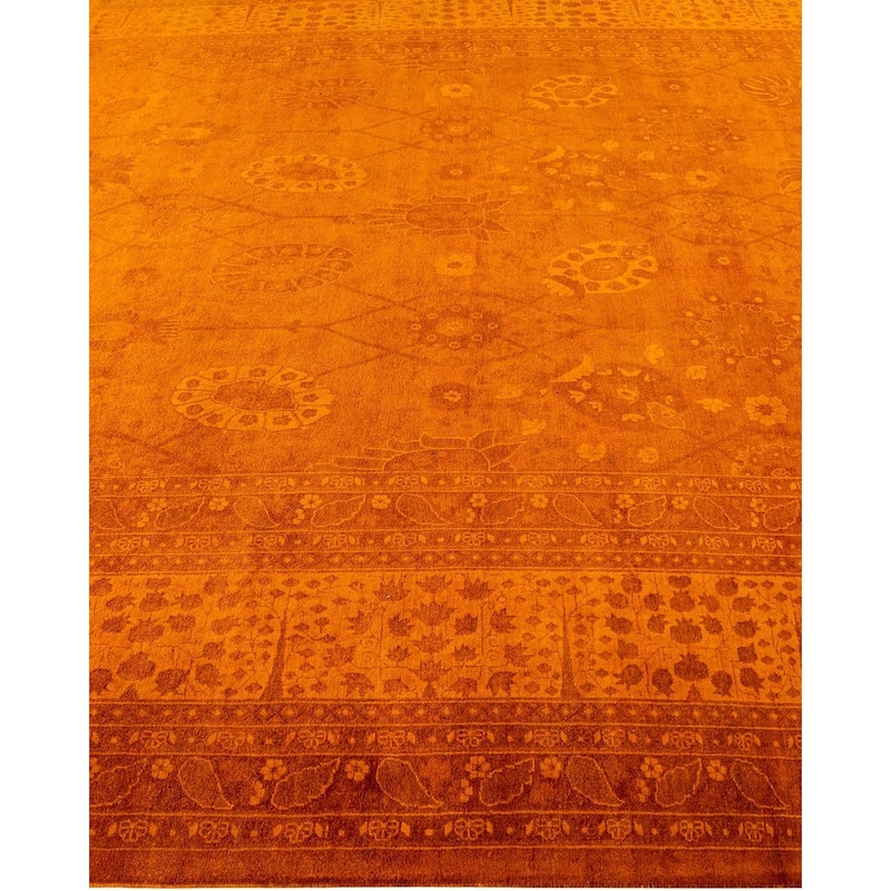 Fine Vibrance, One-of-a-Kind Hand-Knotted Area Rug - Gold, 8' 3" x 10' 3" - 8' 3" x 10' 3"