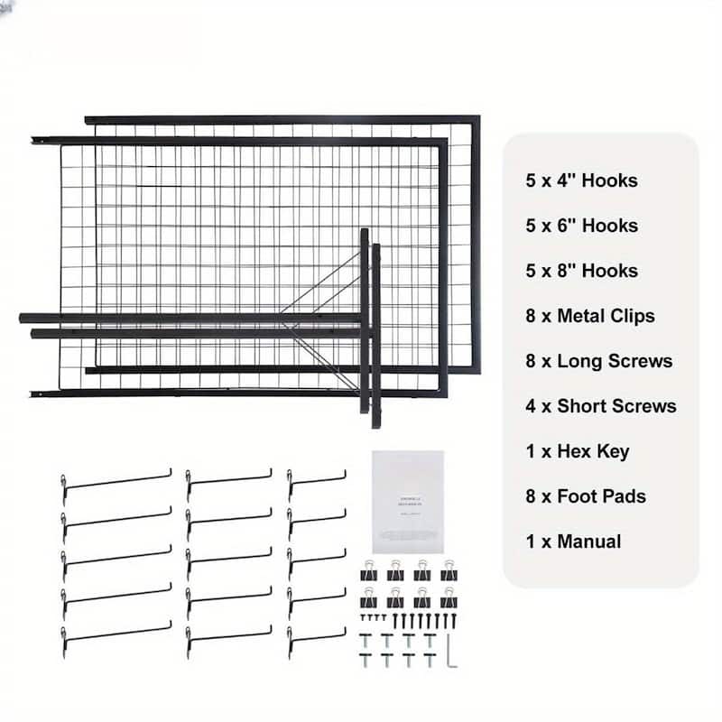 2' x 5.6' Grid Wall Panels Tower(2 Packs),Double-Sided Wire Gridwall