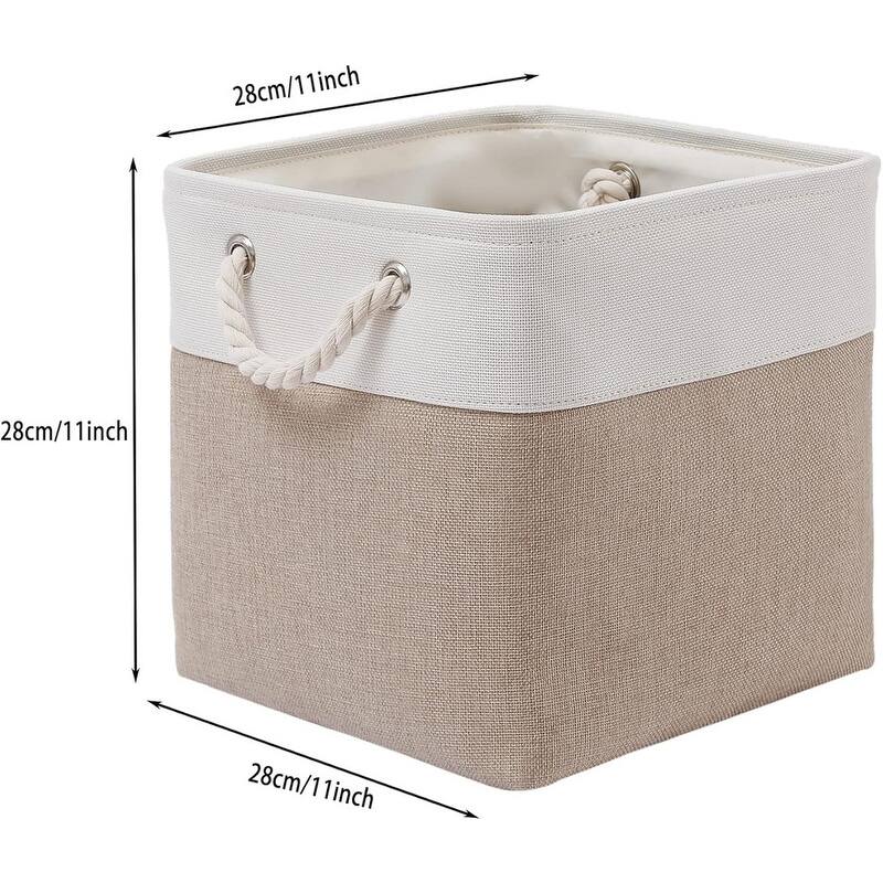 6 Pack Large Collapsible Fabric Storage Bin