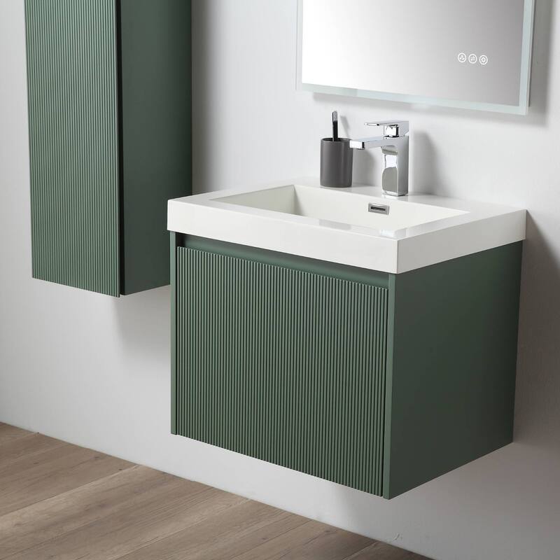 Floating Bathroom Vanity with Sink, Wall Mounted Vanity
