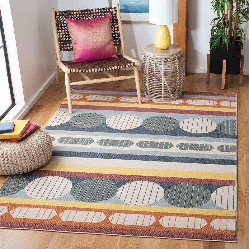SAFAVIEH Orwell Lilah Mid-Century Modern Rug - 4' x 6' - Blue/Yellow