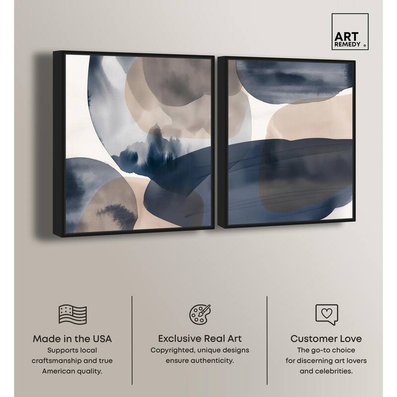 Rust and Noir Canvas Set of 2 by Art Remedy