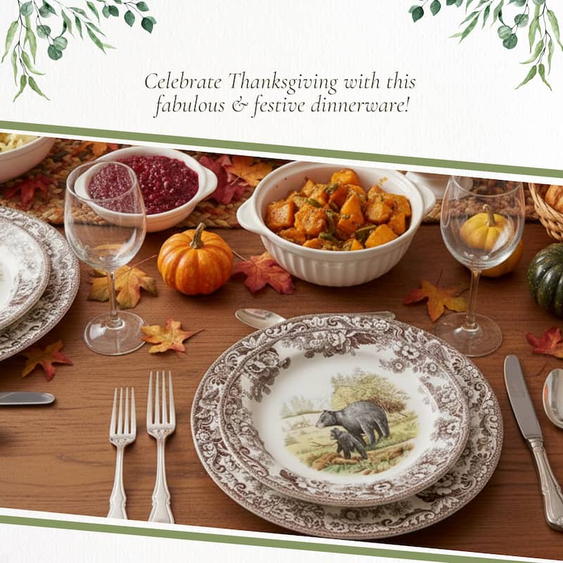 Spode Woodland Dinner Plate Animal Motifs