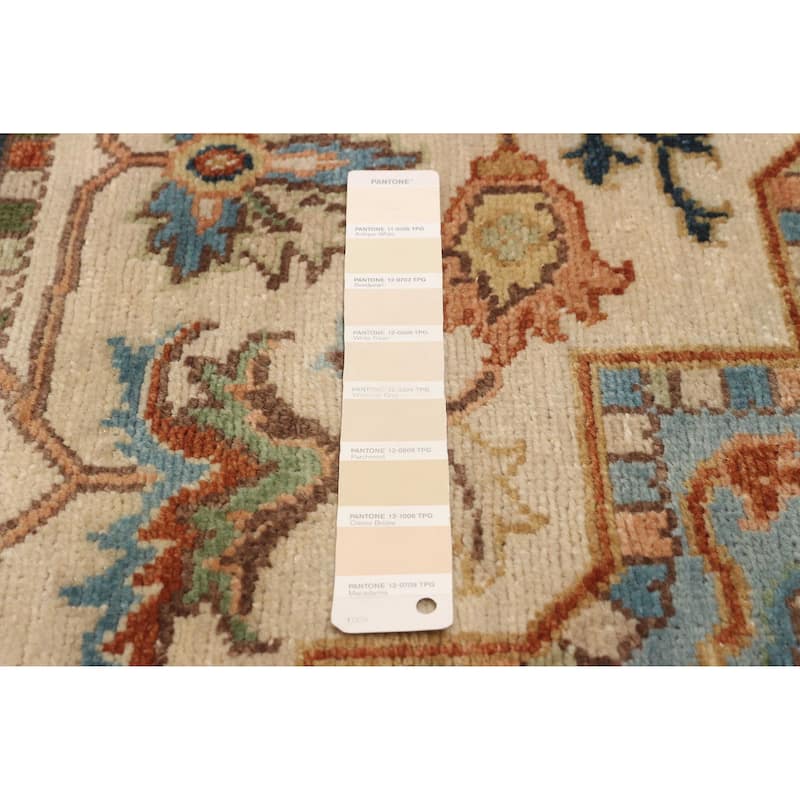 ECARPETGALLERY Hand-knotted Jules Sultane Ivory Wool Rug - 7'9 x 9'8