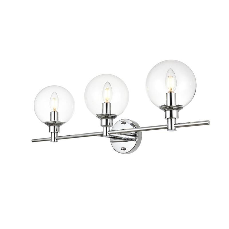 Jaelyin 1 Light Black and Clear Bath Sconce