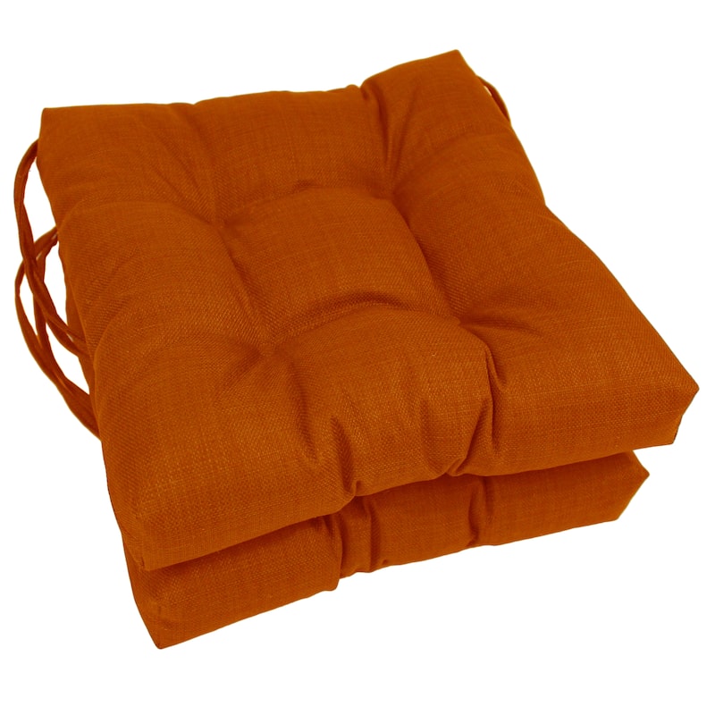 16-inch Square Indoor/Outdoor Chair Cushions (Set of 2) - 16 x 16 - Cinnamon