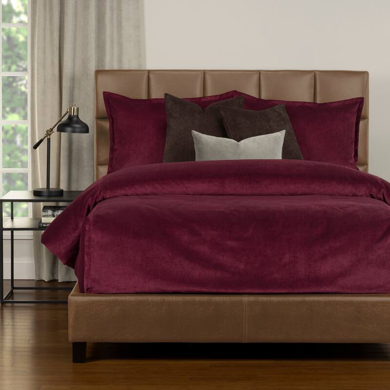 Mixology Padma 6-piece Bed Cap Comforter Set with Sewn Corners - Wine - Twin