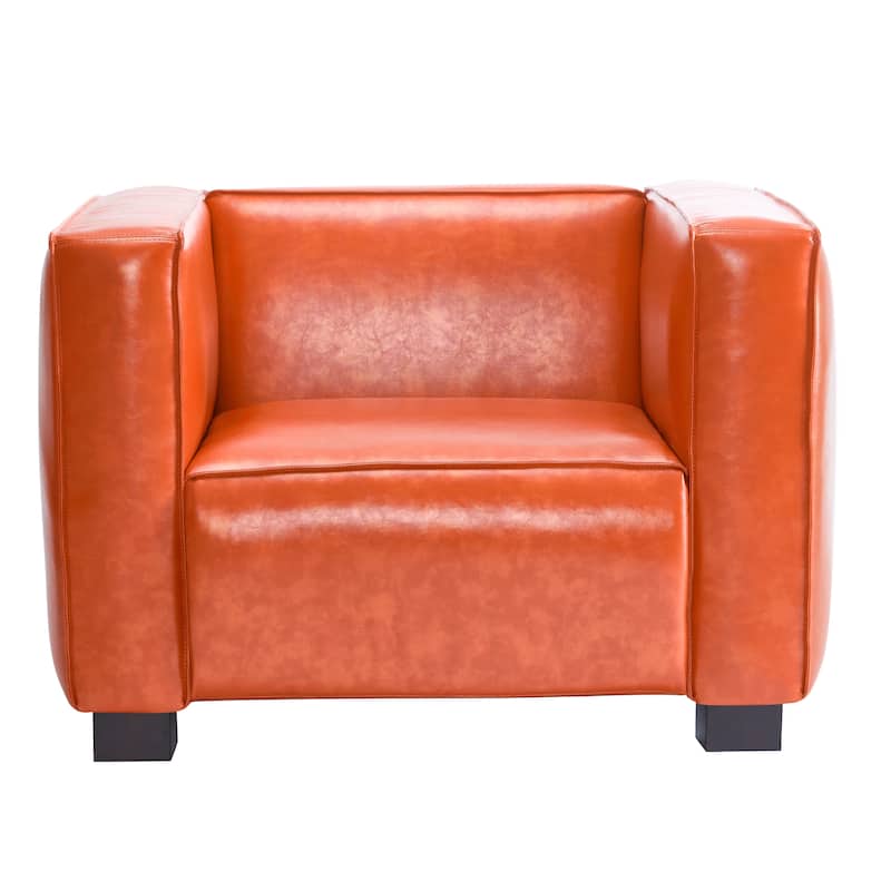 Goyette Faux Leather Club Chair by Christopher Knight Home