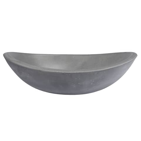Eden Bath Concrete Canoe Vessel Sink - Gray