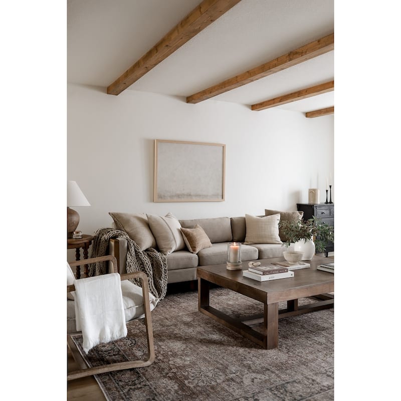 Madison Modern 3-Seater Sofa, Upholstered Modular Sofa or Couch for Living Room with Solid Wood Legs