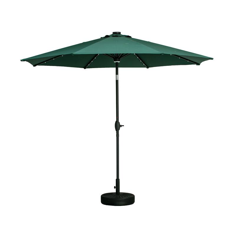 Ainfox 10ft Patio Umbrella with Lights Outdoor Solar Umbrella