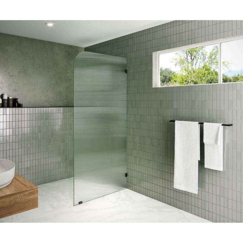 Glass Warehouse FL-RAD-36-R Aurora 78" High x 36" Wide Shower Screen