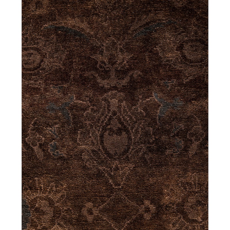 Overdyed One-of-a-Kind Hand-Knotted Area Rug - Brown - 4' 2" x 6' 1"