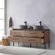preview thumbnail 26 of 79, Trento Bath Vanity with Sintered Stone Top with Concrete Sink (R)