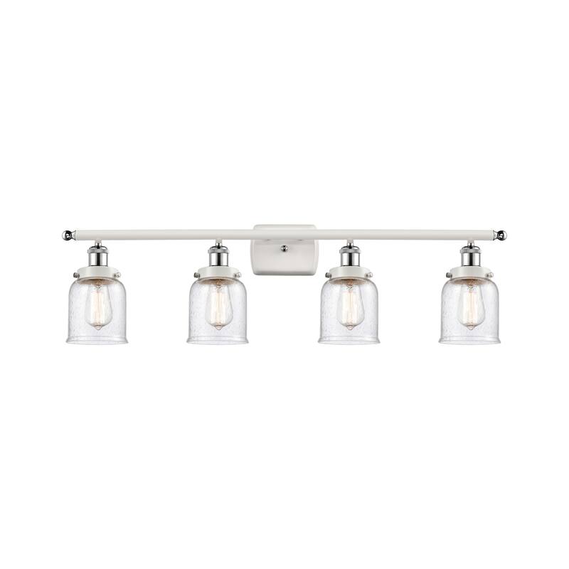 Innovations Lighting Ballston Urban Bell - 4 Light 36" Bath Vanity Light - White and Polished Chrome/Seedy