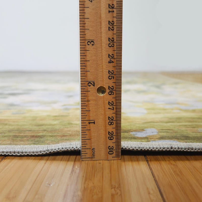 Gertmenian Crystal Print Soft Flat Pile Polyester Slip Resistant Washable Indoor Printed Area Rug Collection