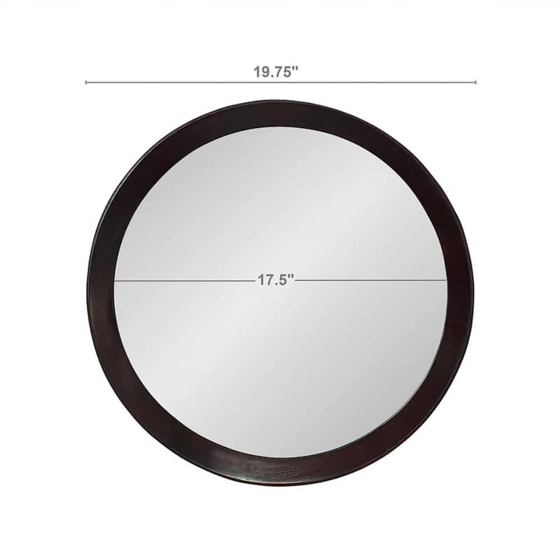 Transitional Wall Mirror with Solid Wood Frame