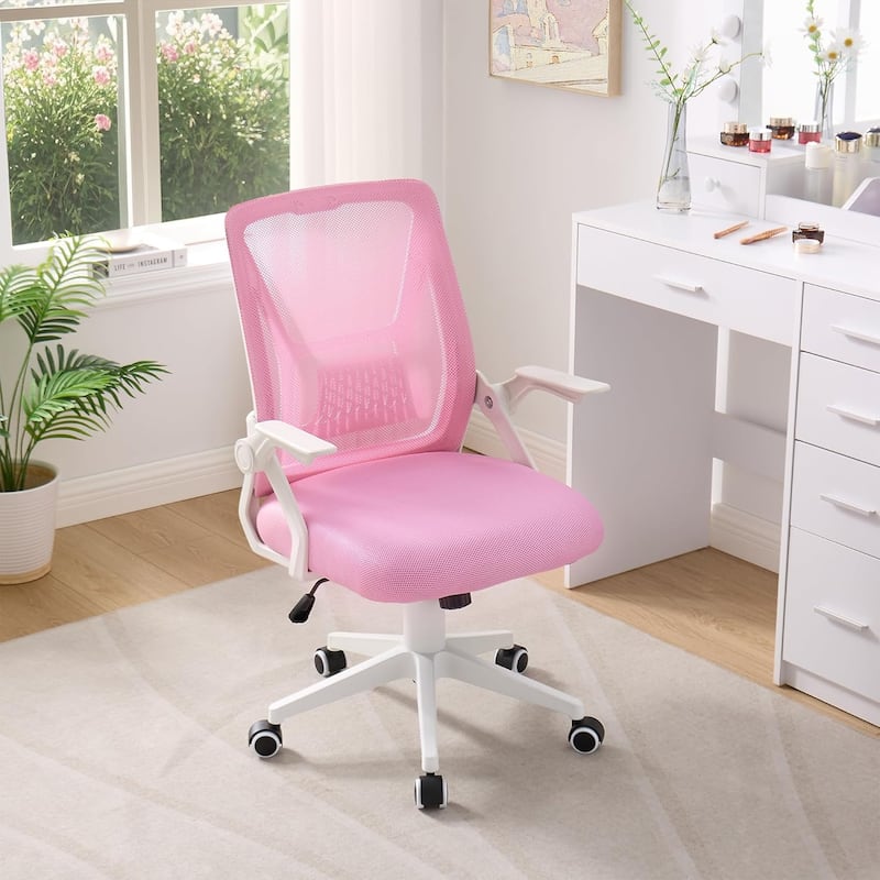 Javlergo Office Chair Mid Back Swivel Lumbar Support Desk Chair, Computer Ergonomic Mesh Chair with Armrest