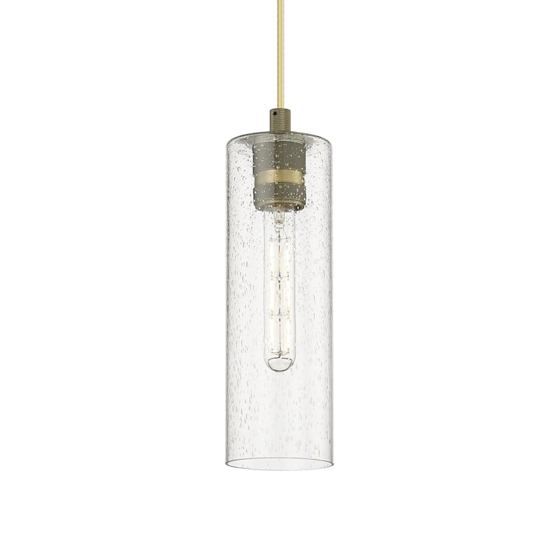 Innovations Lighting 434-1P-13-4 Crown Point Pendant Crown Point 4" - Brushed Brass / Seedy