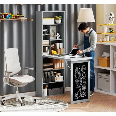 Fold-out Convertible Office Desk, Wall Mount Computer Desk