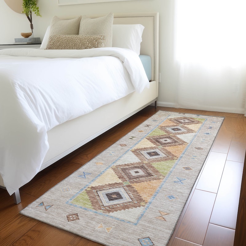 Premium Washable Super Soft Boho Tribal Mayfield Rug - Multi - 2' 3" x 7' 6" - Runner