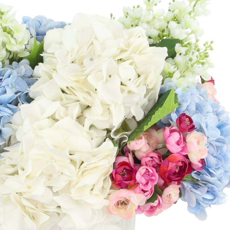 Centerpiece with Hydrangea, Lilacs and Ranunculus - 16