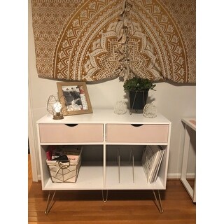 Shop Novogratz Concord Turntable Stand with Drawers - On ...