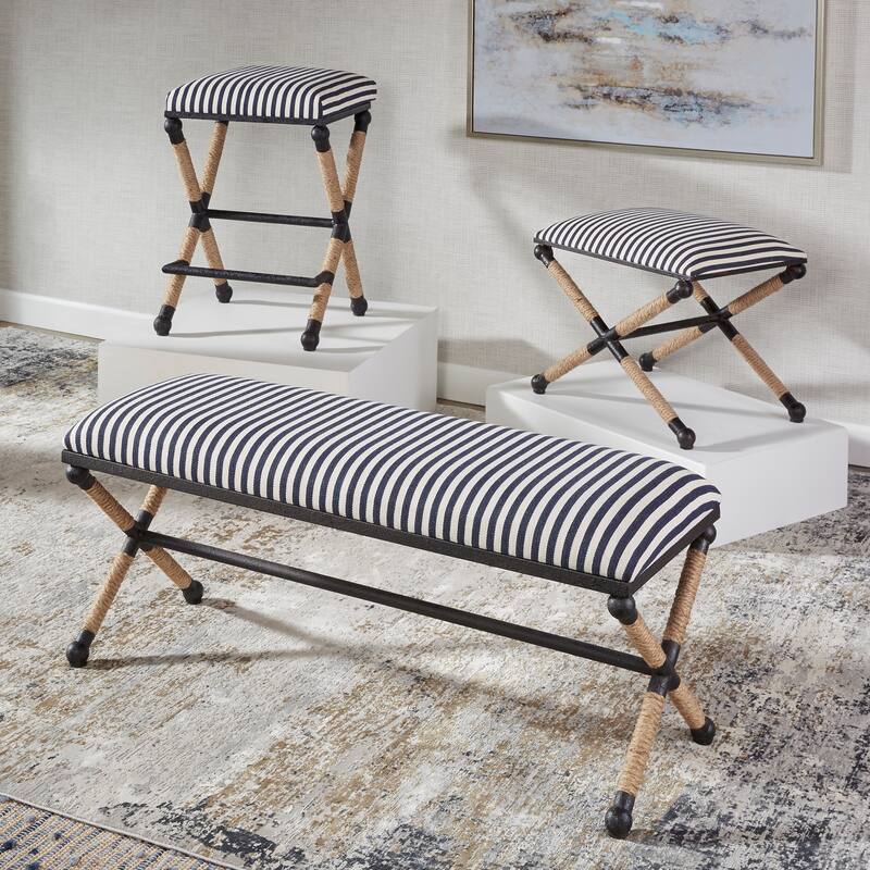 Uttermost Braddock Backless Counter Stool - 18.75"W x 27.63"H x 18.75"D