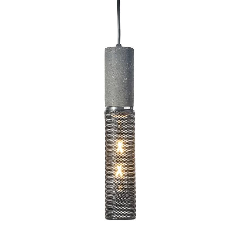 1-Light Industrial Style Concrete Pendant Light