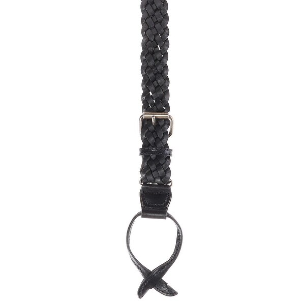 The British Belt Company Mens Leather Turner Braided Button-end Suspenders Tan