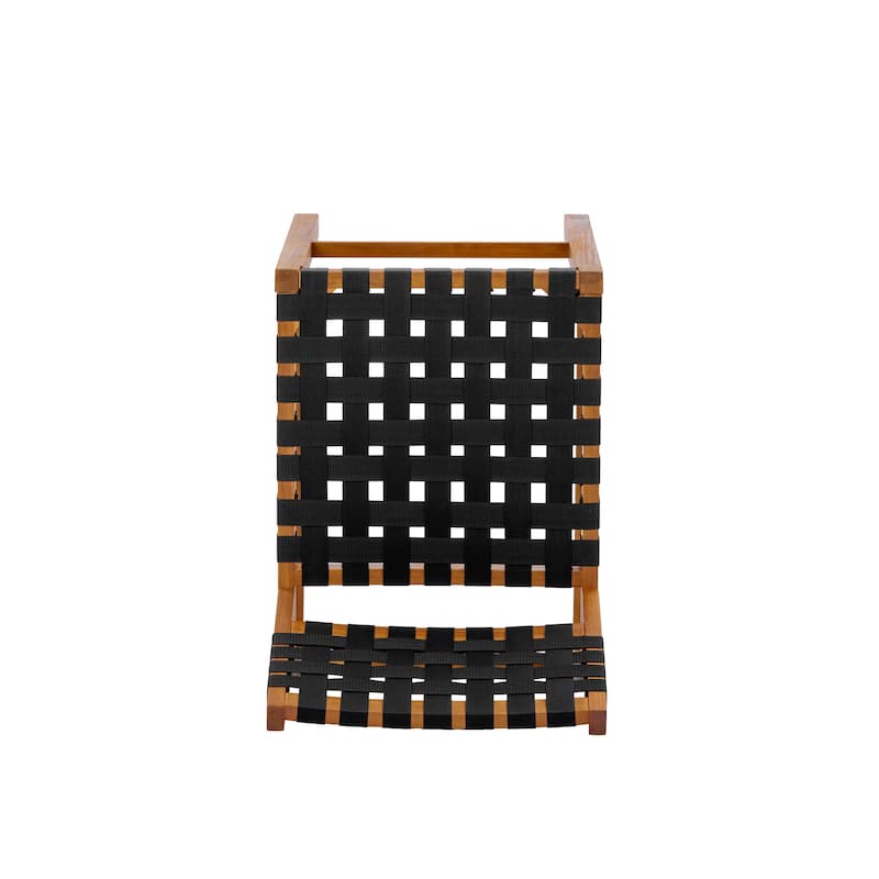 Christopher Knight Home - Solano Outdoor Acacia Wood Bar Height Dining Chairs with Woven Rope Seat & Back, Set of 2