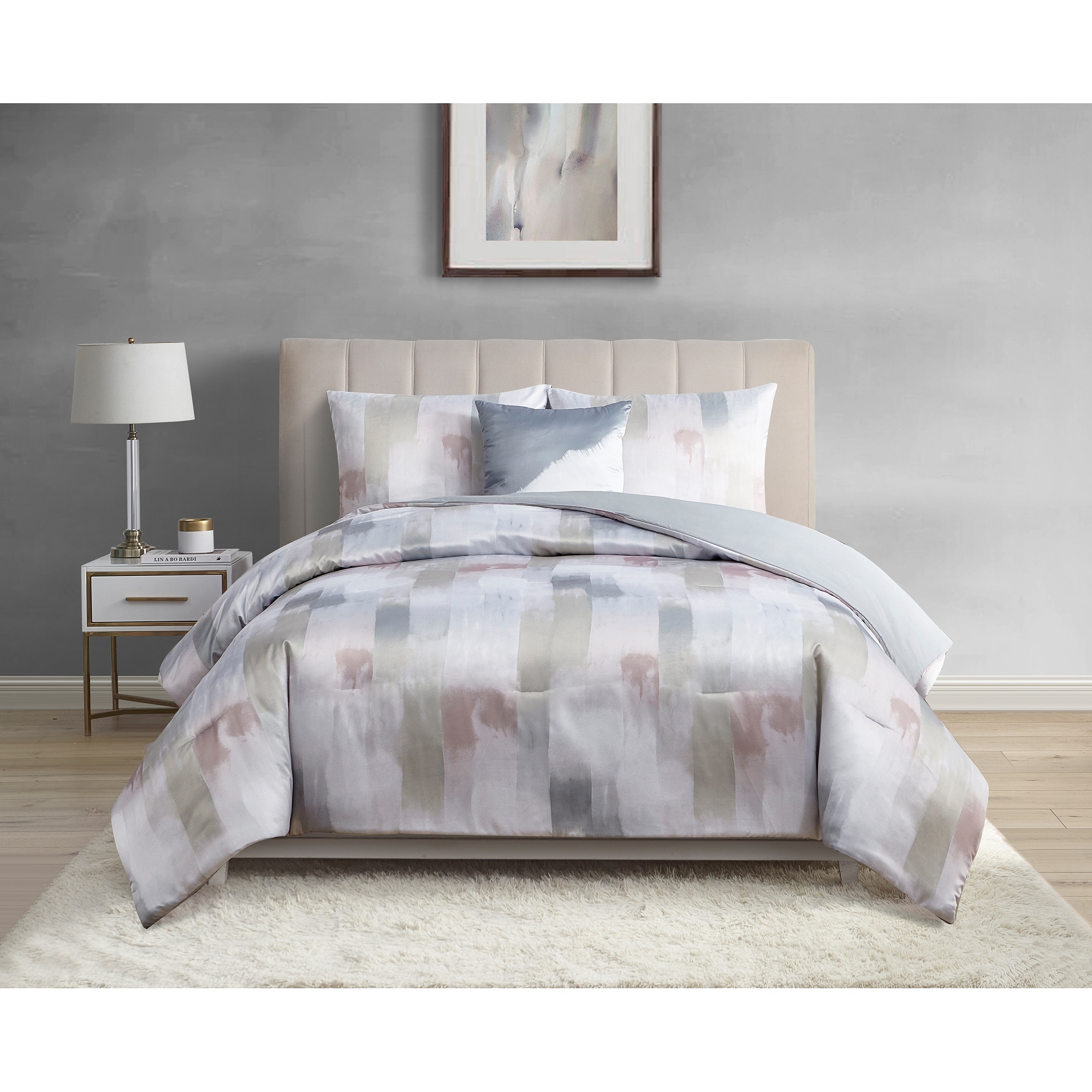 Skylar Matte Satin 4 Piece Comforter Set