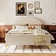 preview thumbnail 2 of 52, Twin/Full Size Velvet Bed Frame with Classic Semi-circle Shaped Headboard, Upholstered Platform Bed w/ Metal Legs for Kids Teens